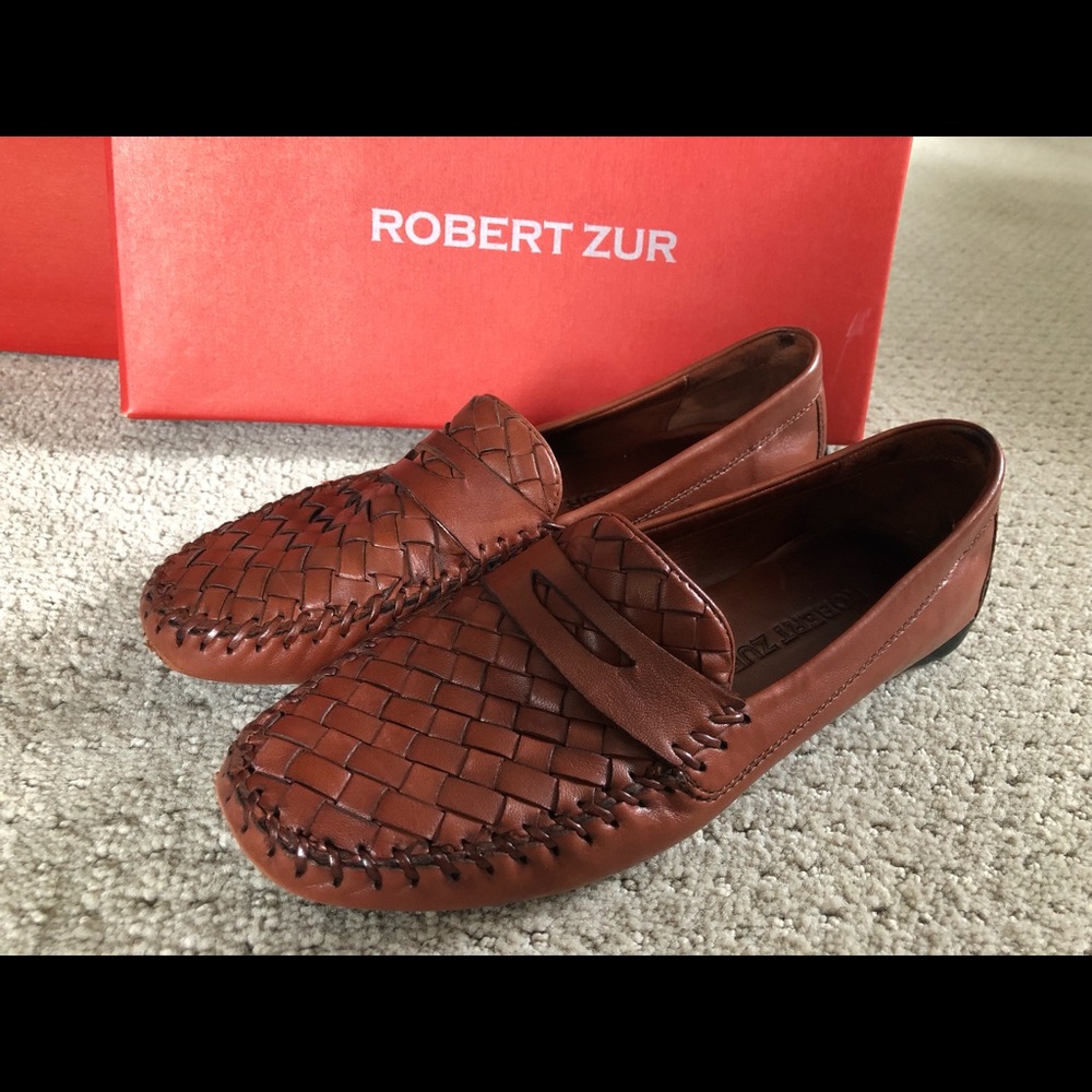 Robert Zur Driving Shoes with Basket Weave